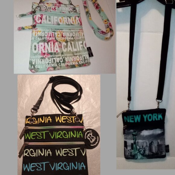 Robin Ruth Crossbody Lot of 3 - California West Virginia New York - Picture 1 of 5